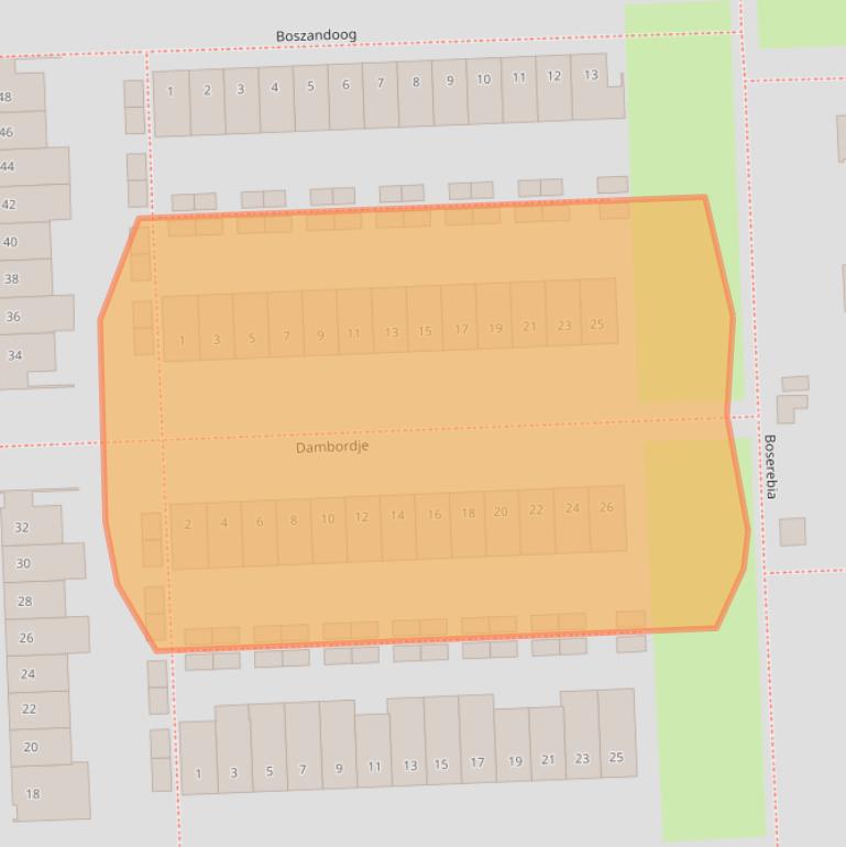 Kaart van postcodegebied 4814SM.
