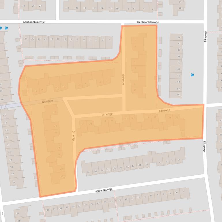 Kaart van postcodegebied 4814TH.