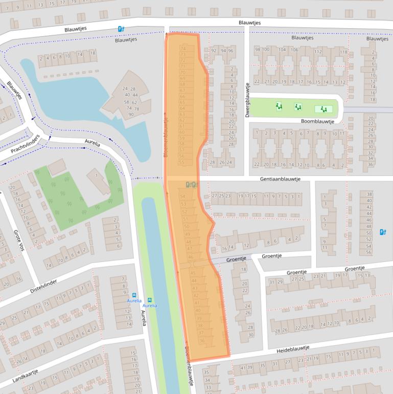 Kaart van postcodegebied 4814TT.
