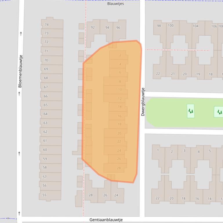 Kaart van postcodegebied 4814TV.