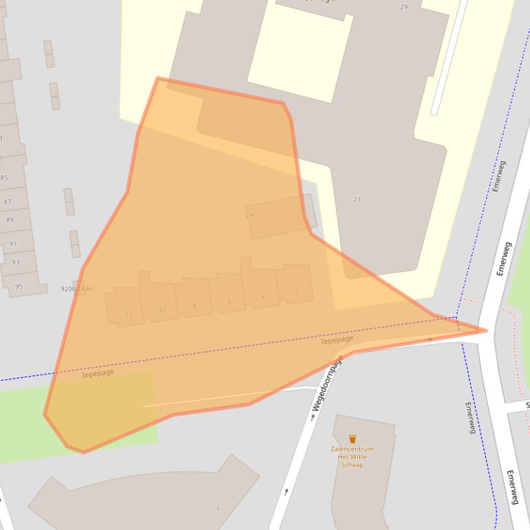 Kaart van postcodegebied 4814TW.