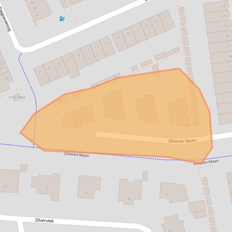 Kaart van postcodegebied 4814VC.