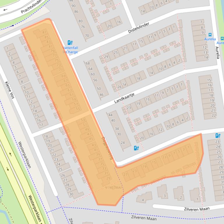 Kaart van postcodegebied 4814VG.