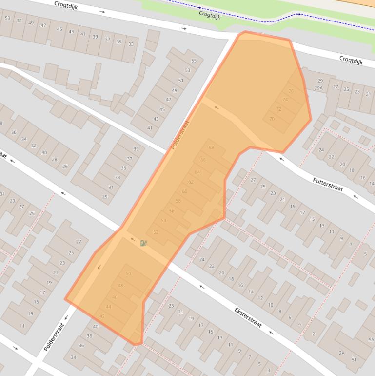 Kaart van postcodegebied 4815AJ.