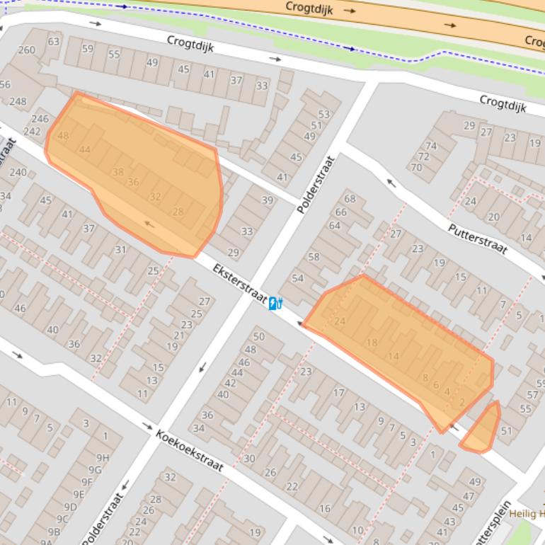 Kaart van postcodegebied 4815AM.