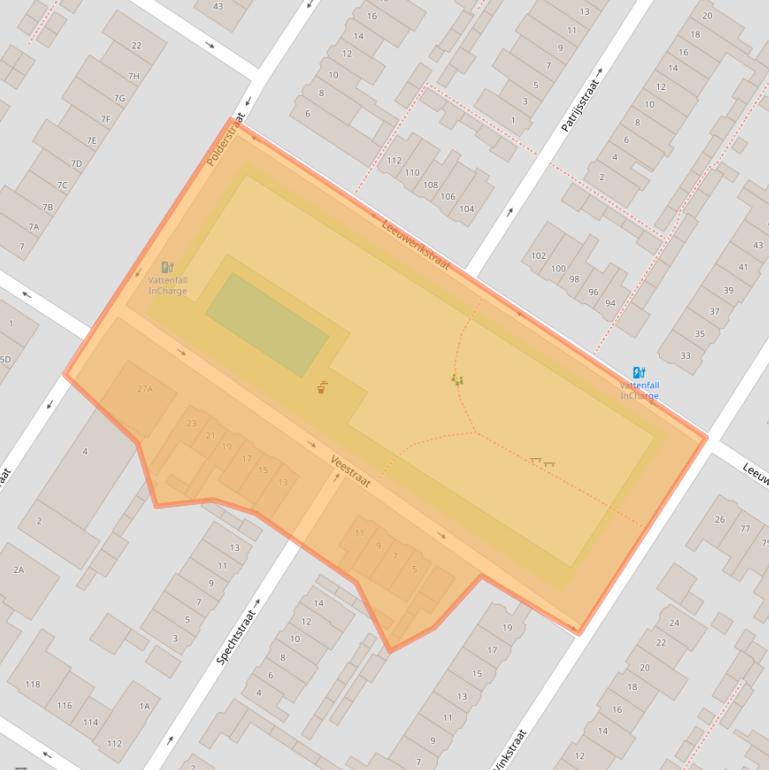 Kaart van postcodegebied 4815AR.