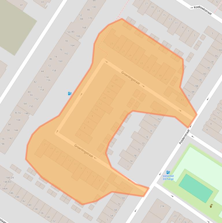 Kaart van postcodegebied 4815AX.