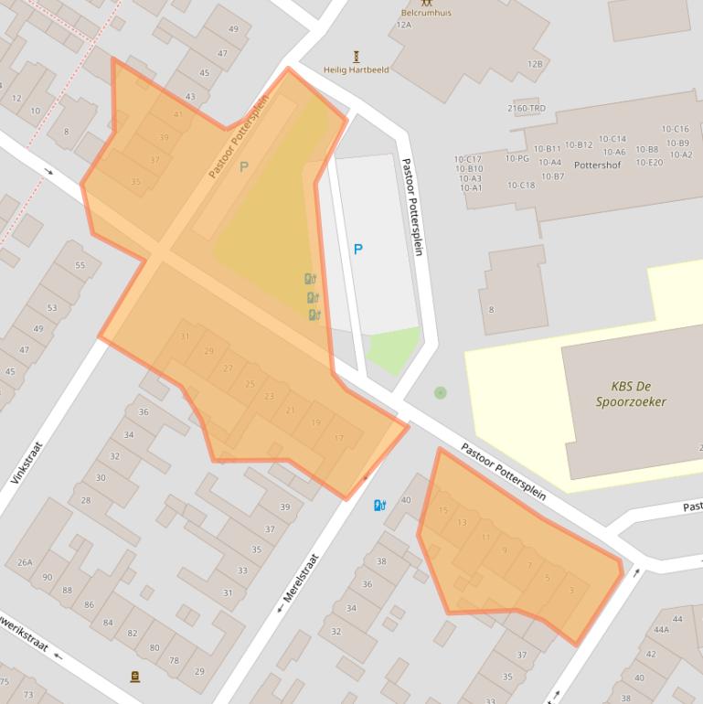 Kaart van postcodegebied 4815BA.