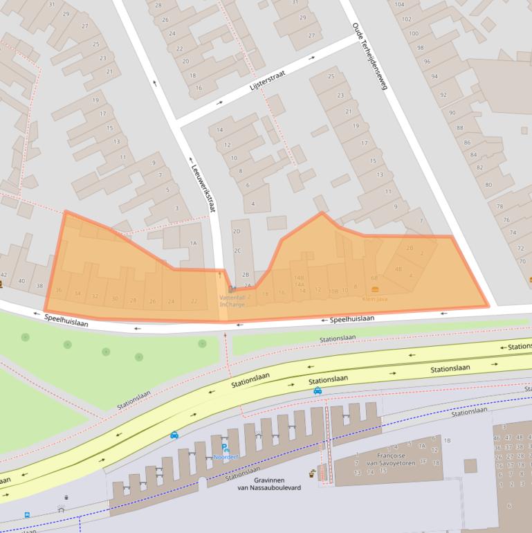 Kaart van postcodegebied 4815CE.