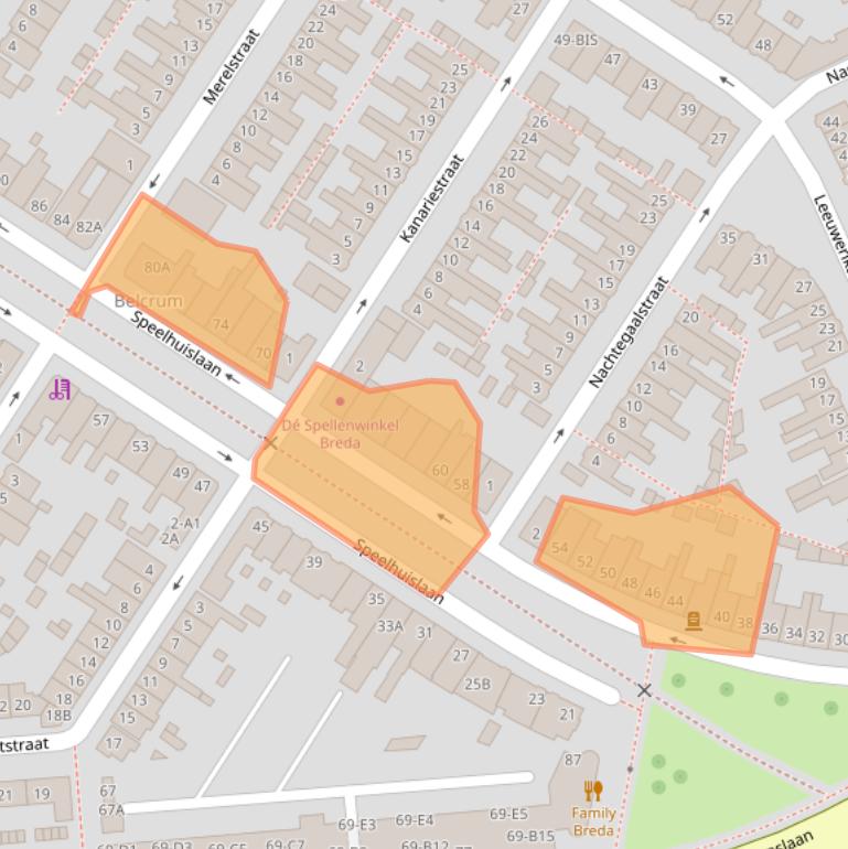 Kaart van postcodegebied 4815CG.