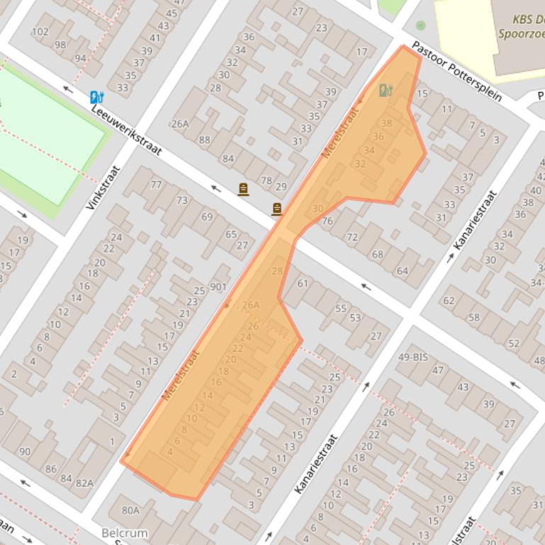 Kaart van postcodegebied 4815EG.