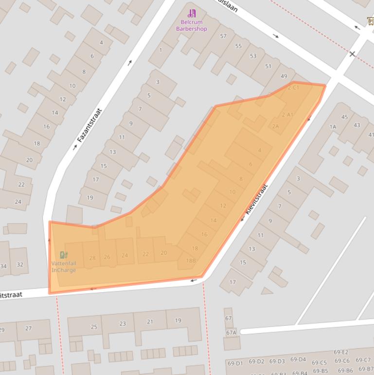 Kaart van postcodegebied 4815GB.