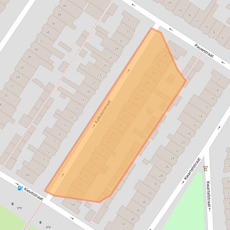 Kaart van postcodegebied 4815GK.