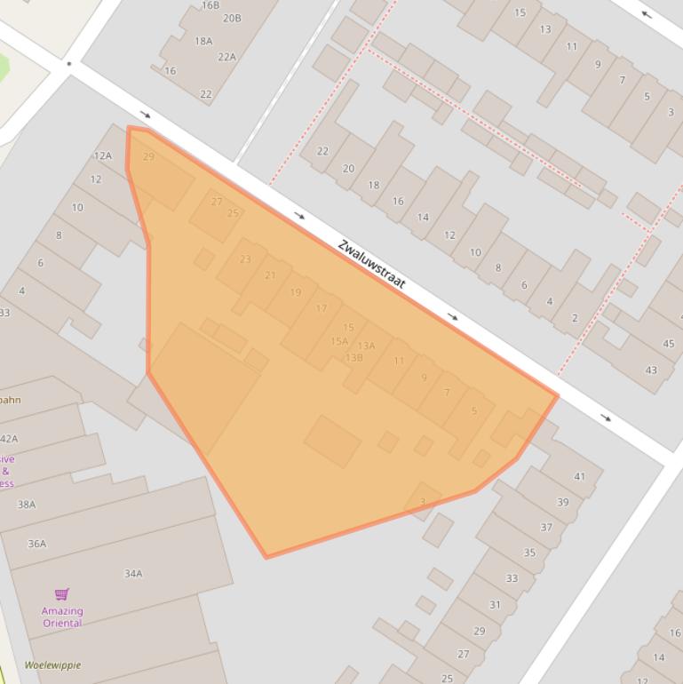 Kaart van postcodegebied 4815GT.