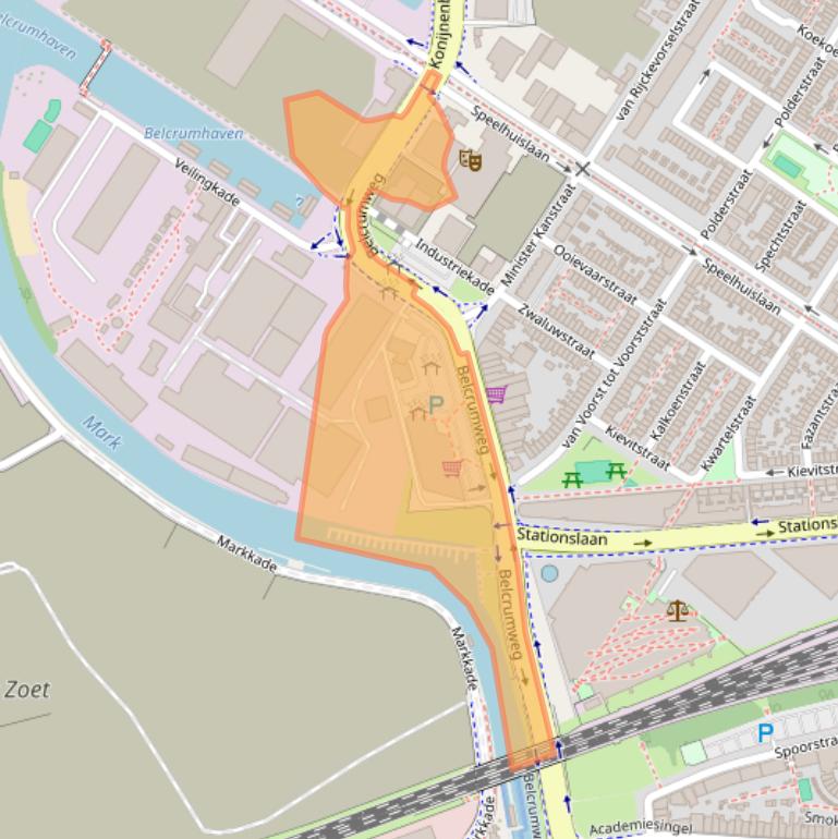 Kaart van postcodegebied 4815HA.