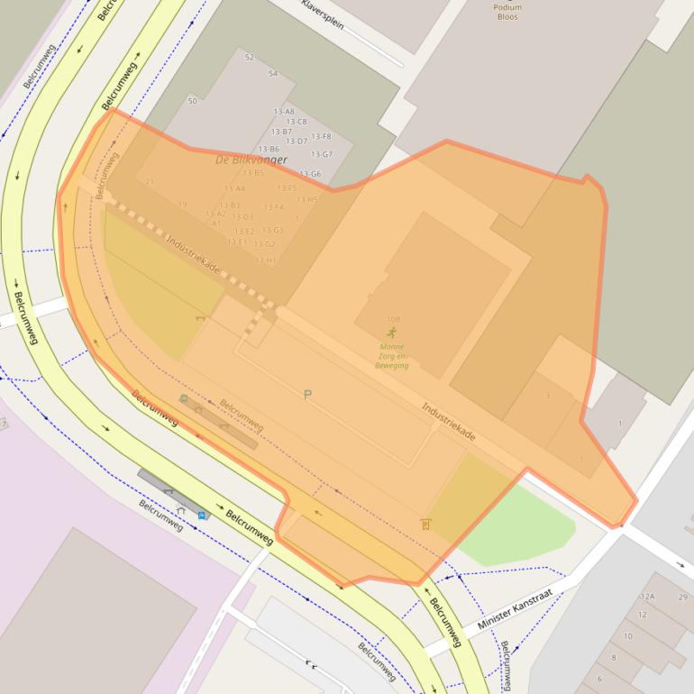 Kaart van postcodegebied 4815HD.