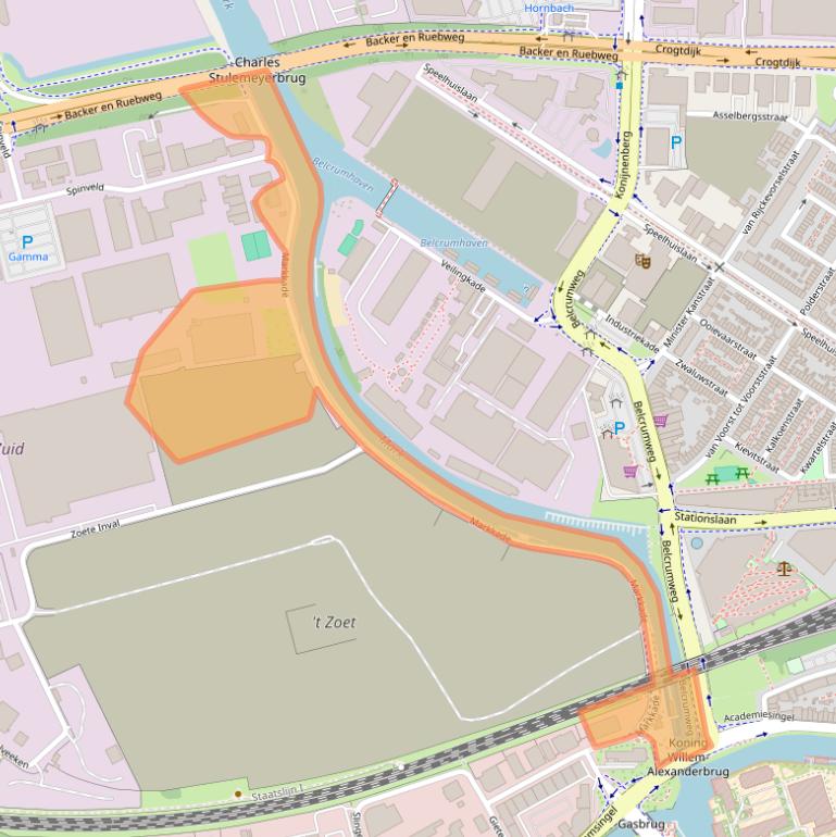 Kaart van postcodegebied 4815HJ.