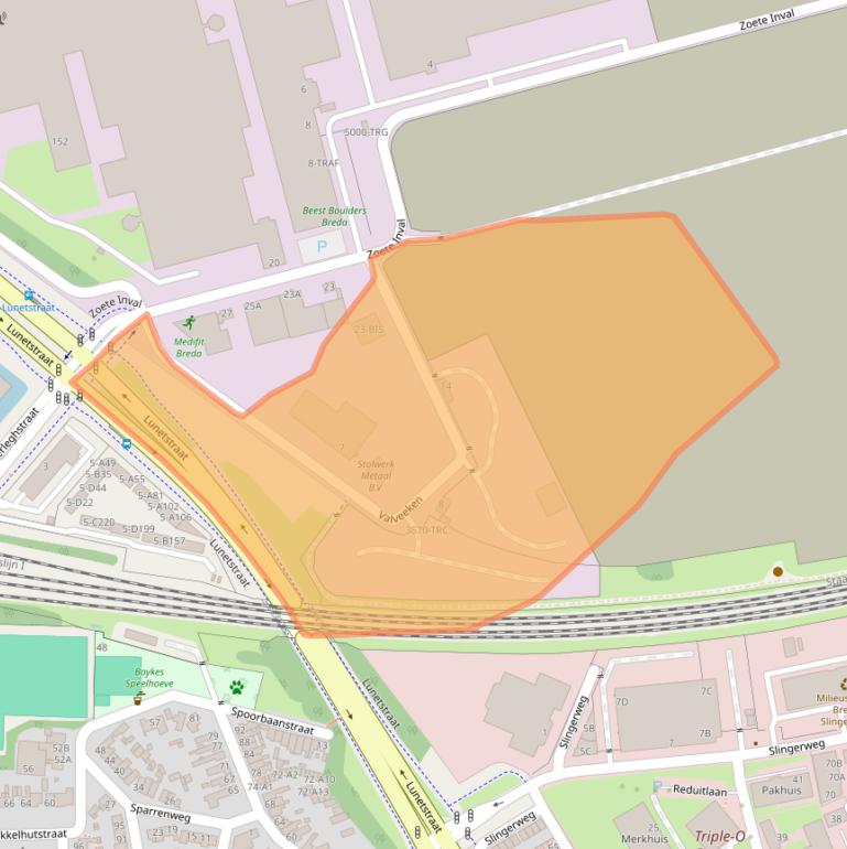 Kaart van postcodegebied 4815HL.