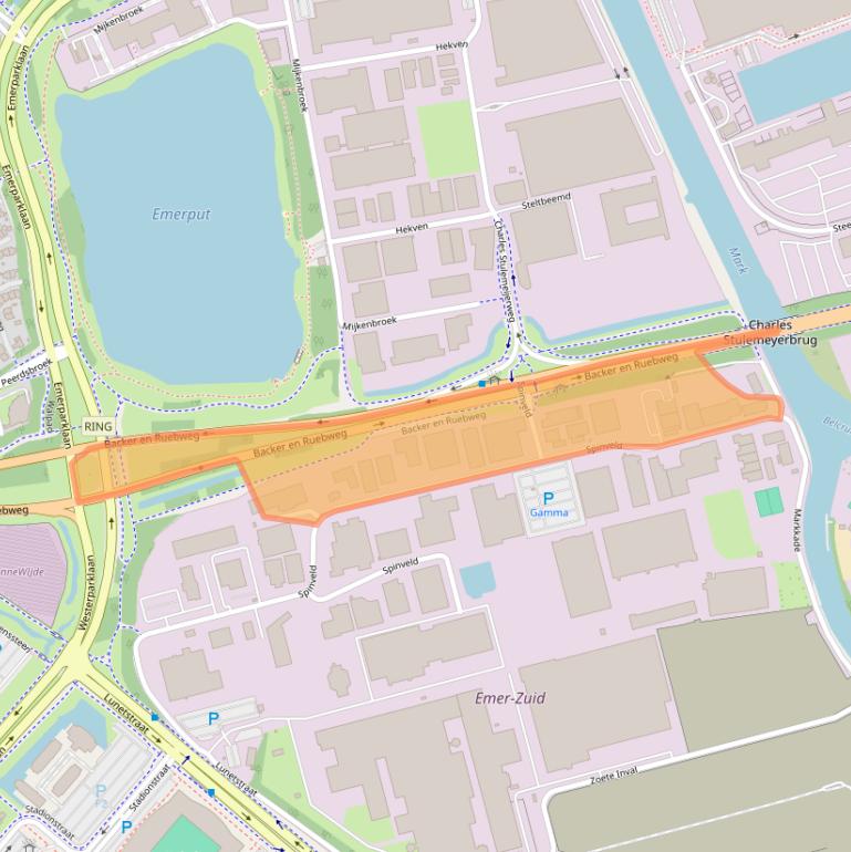 Kaart van postcodegebied 4815HR.