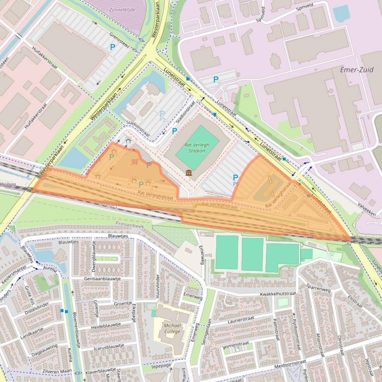 Kaart van postcodegebied 4815NZ.