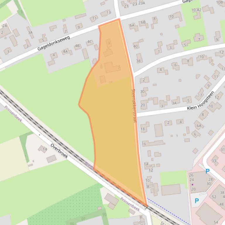 Kaart van postcodegebied 4815PB.