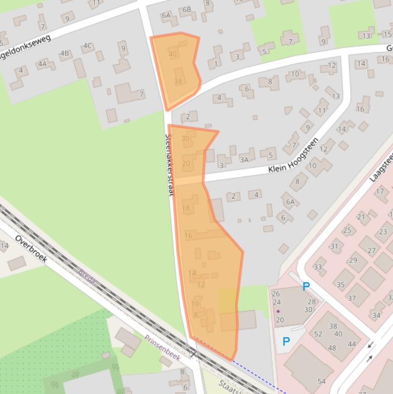 Kaart van postcodegebied 4815PC.