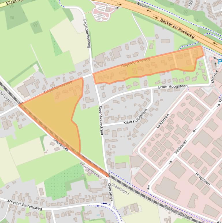 Kaart van postcodegebied 4815PE.