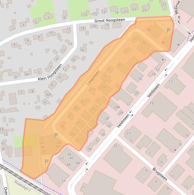 Kaart van postcodegebied 4815PH.