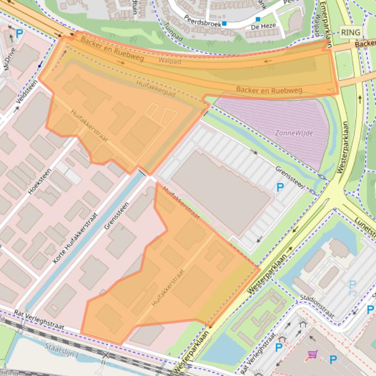 Kaart van postcodegebied 4815PN.