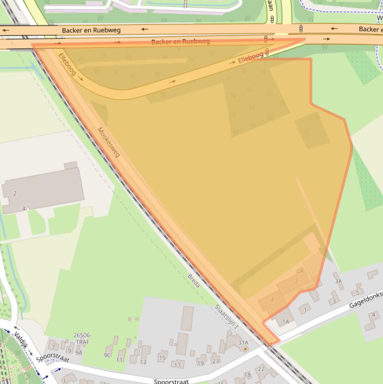 Kaart van postcodegebied 4815PV.