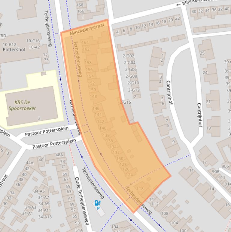 Kaart van postcodegebied 4816AB.