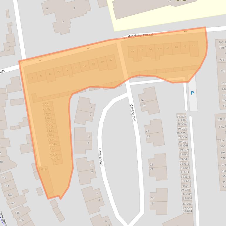 Kaart van postcodegebied 4816AE.