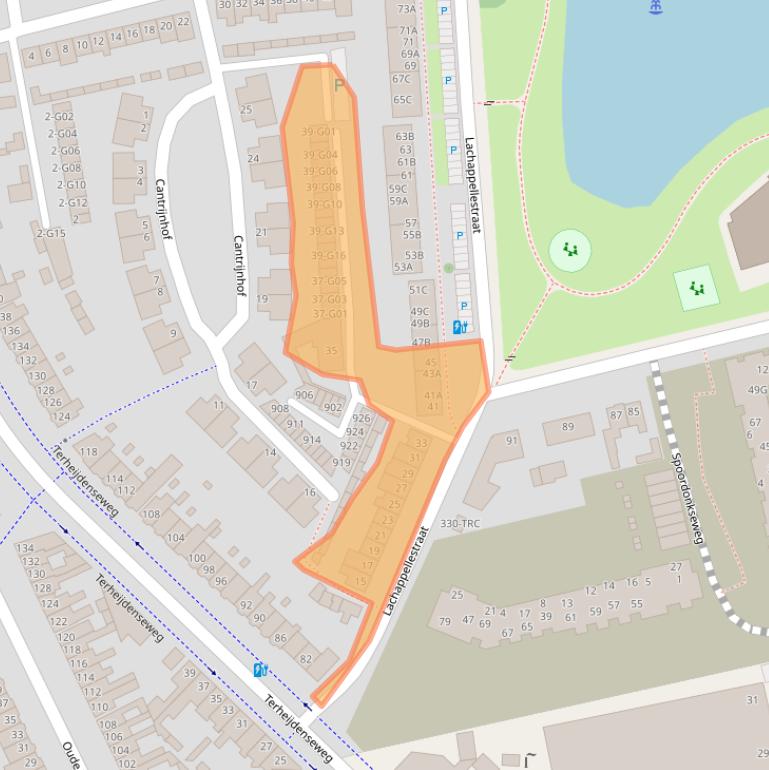 Kaart van postcodegebied 4816AH.