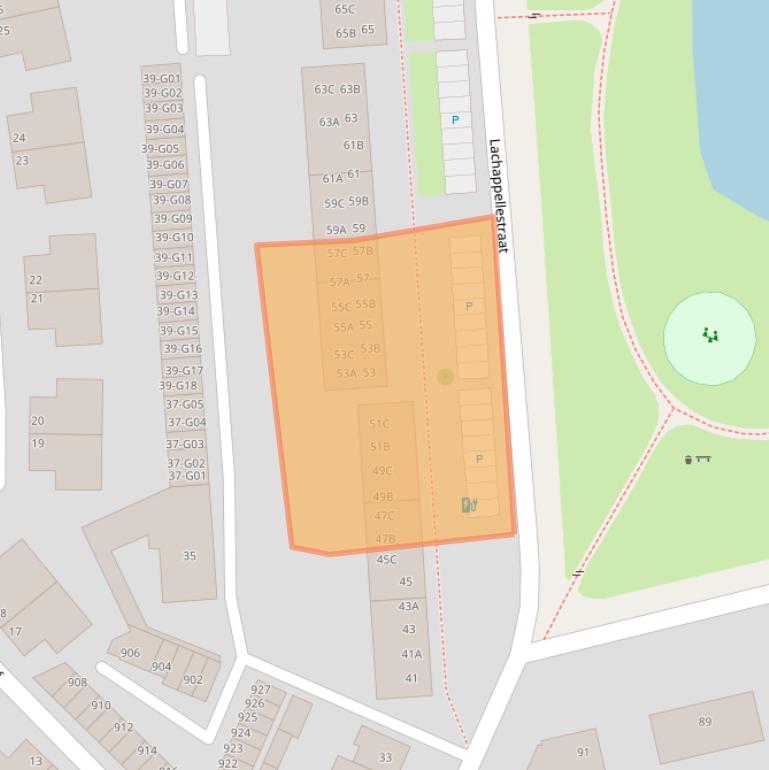 Kaart van postcodegebied 4816AJ.