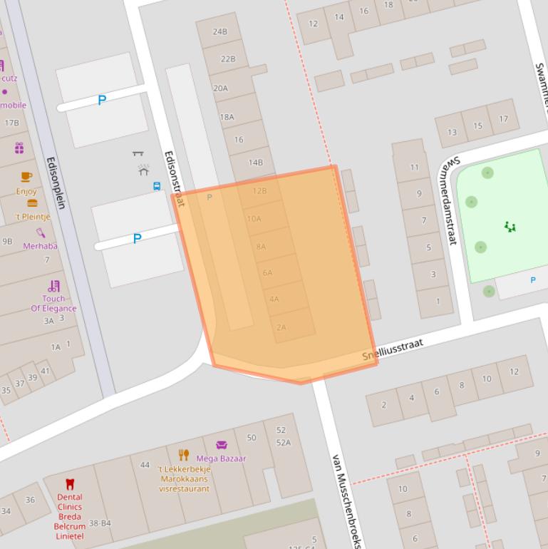 Kaart van postcodegebied 4816AT.