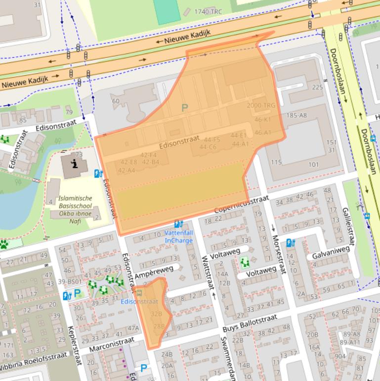 Kaart van postcodegebied 4816AW.