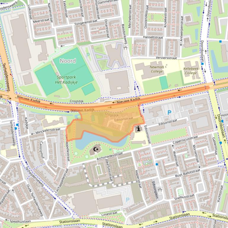 Kaart van postcodegebied 4816AZ.