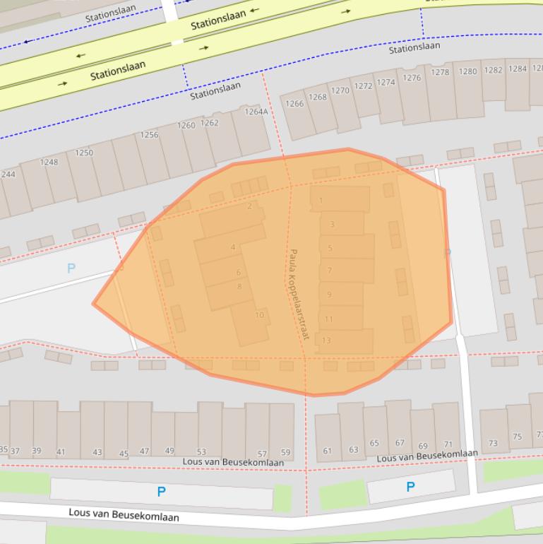 Kaart van postcodegebied 4816BV.