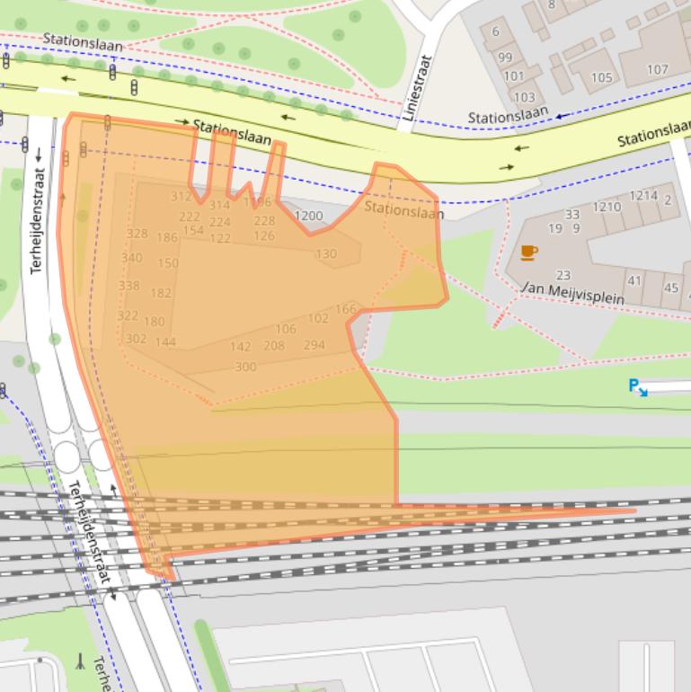 Kaart van postcodegebied 4816BX.