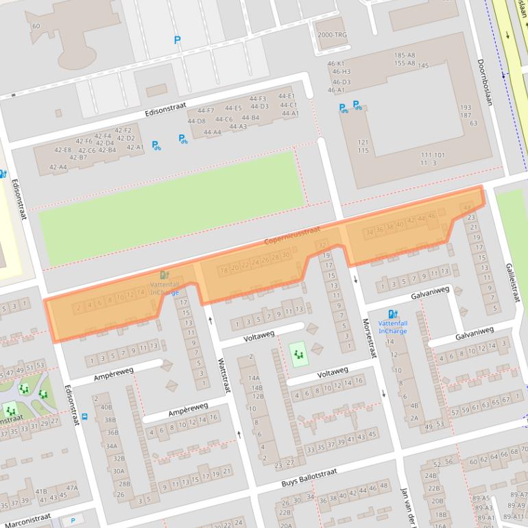 Kaart van postcodegebied 4816CB.