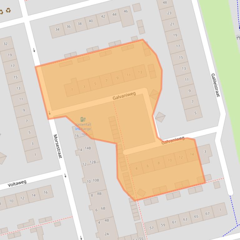 Kaart van postcodegebied 4816CJ.