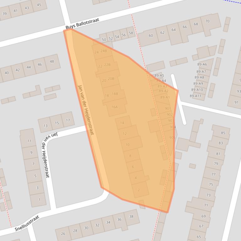 Kaart van postcodegebied 4816CS.