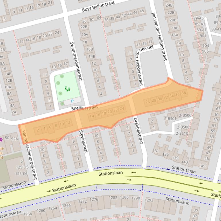 Kaart van postcodegebied 4816CT.