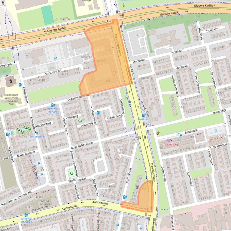 Kaart van postcodegebied 4816CZ.