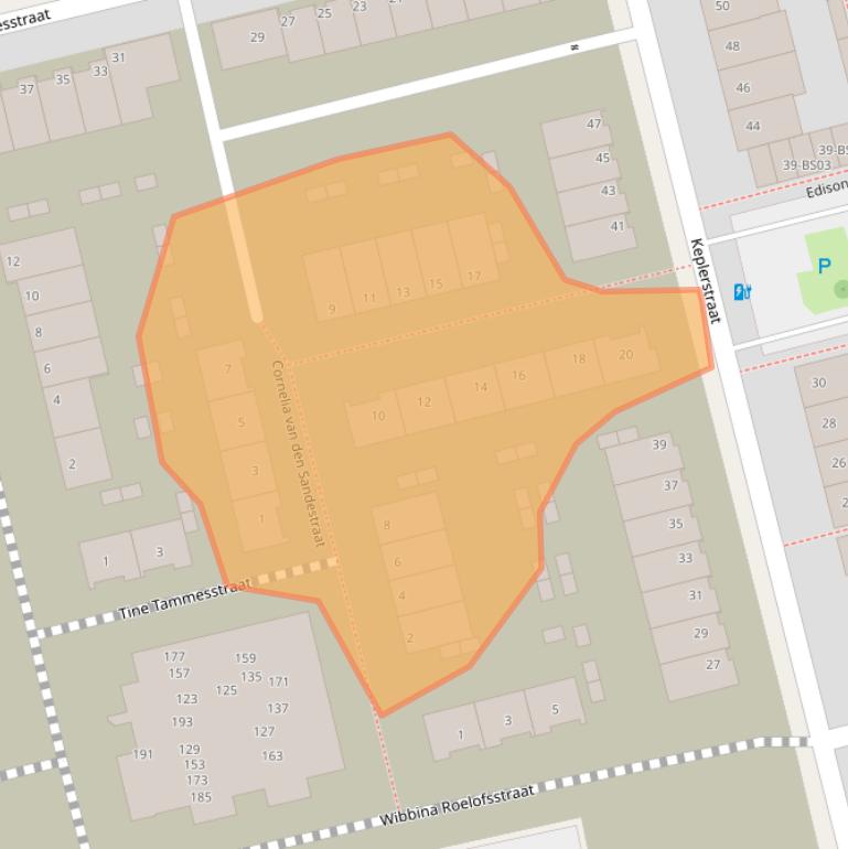 Kaart van postcodegebied 4816DE.