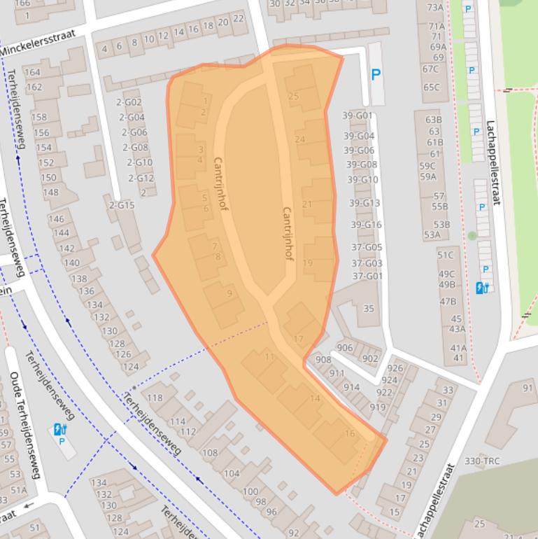 Kaart van postcodegebied 4816DH.