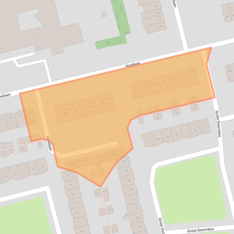 Kaart van postcodegebied 4816EE.