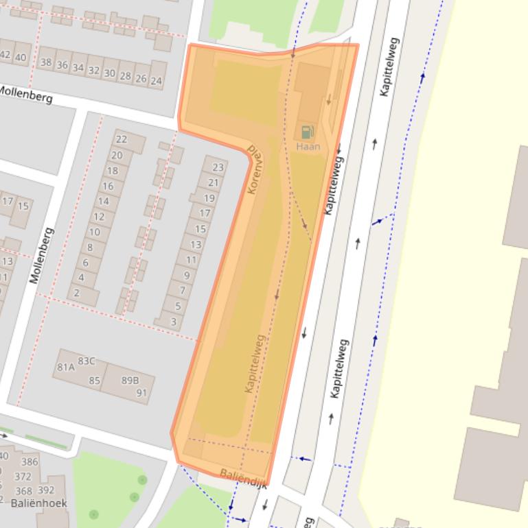 Kaart van postcodegebied 4816EK.