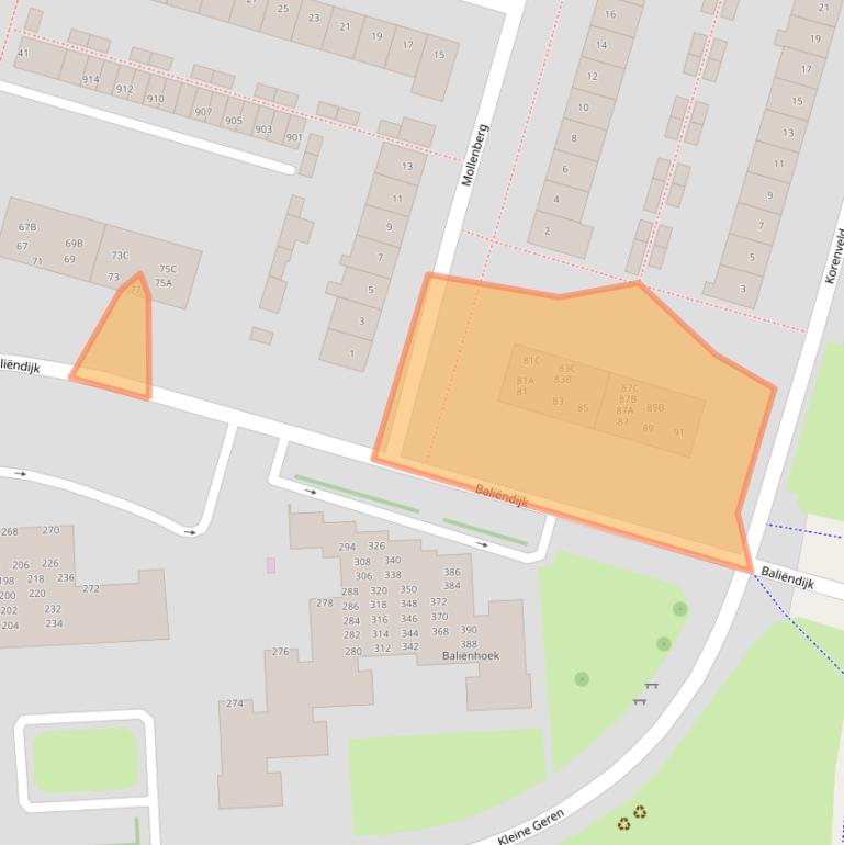 Kaart van postcodegebied 4816GC.