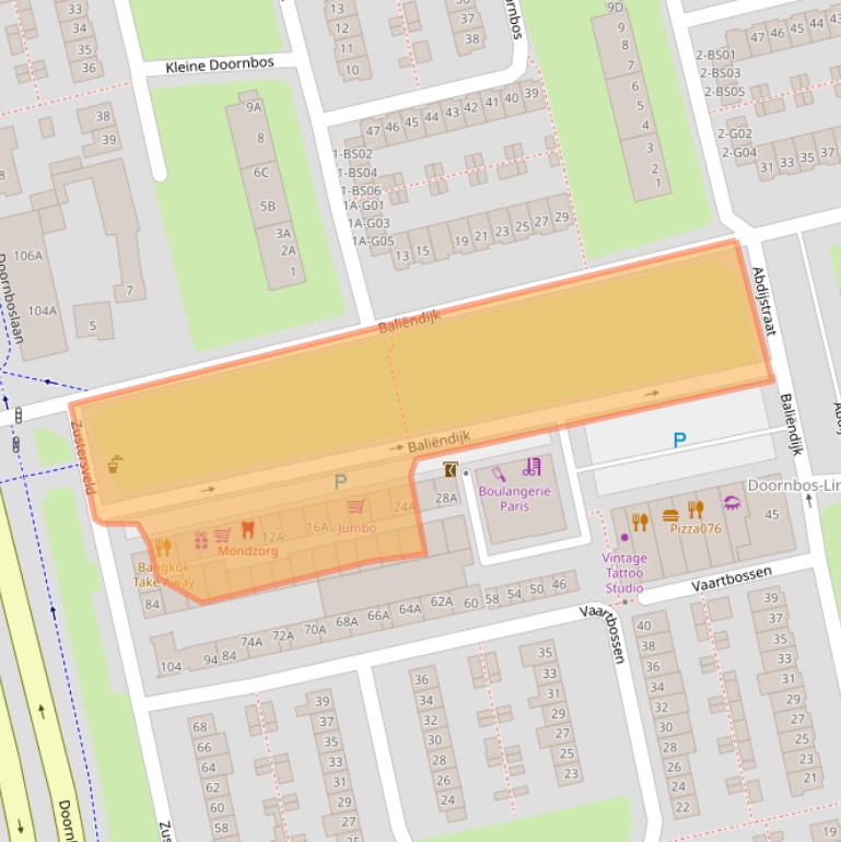 Kaart van postcodegebied 4816GD.